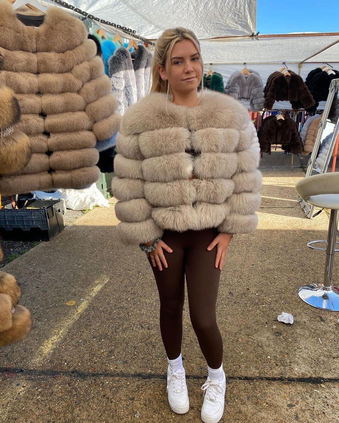 Chav wearing fur