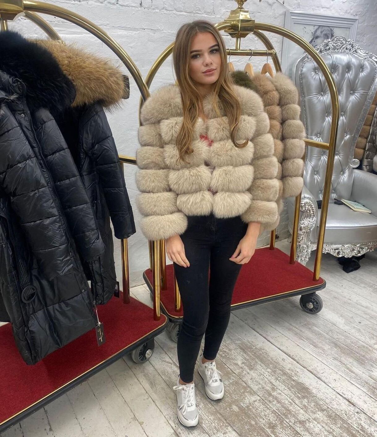 Chav wearing fur