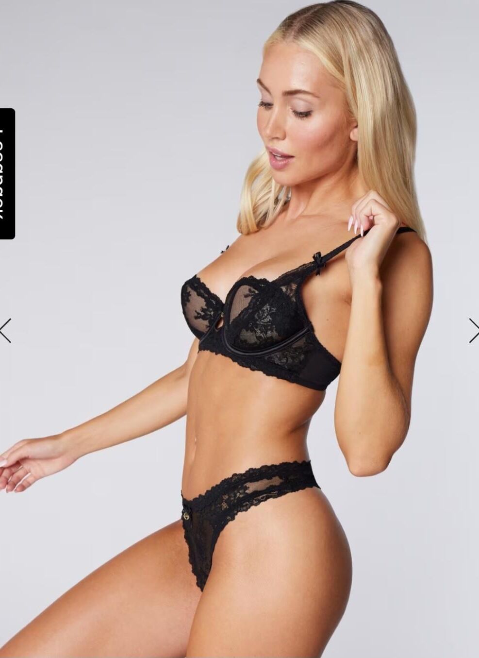 Love this blonde lingerie model 