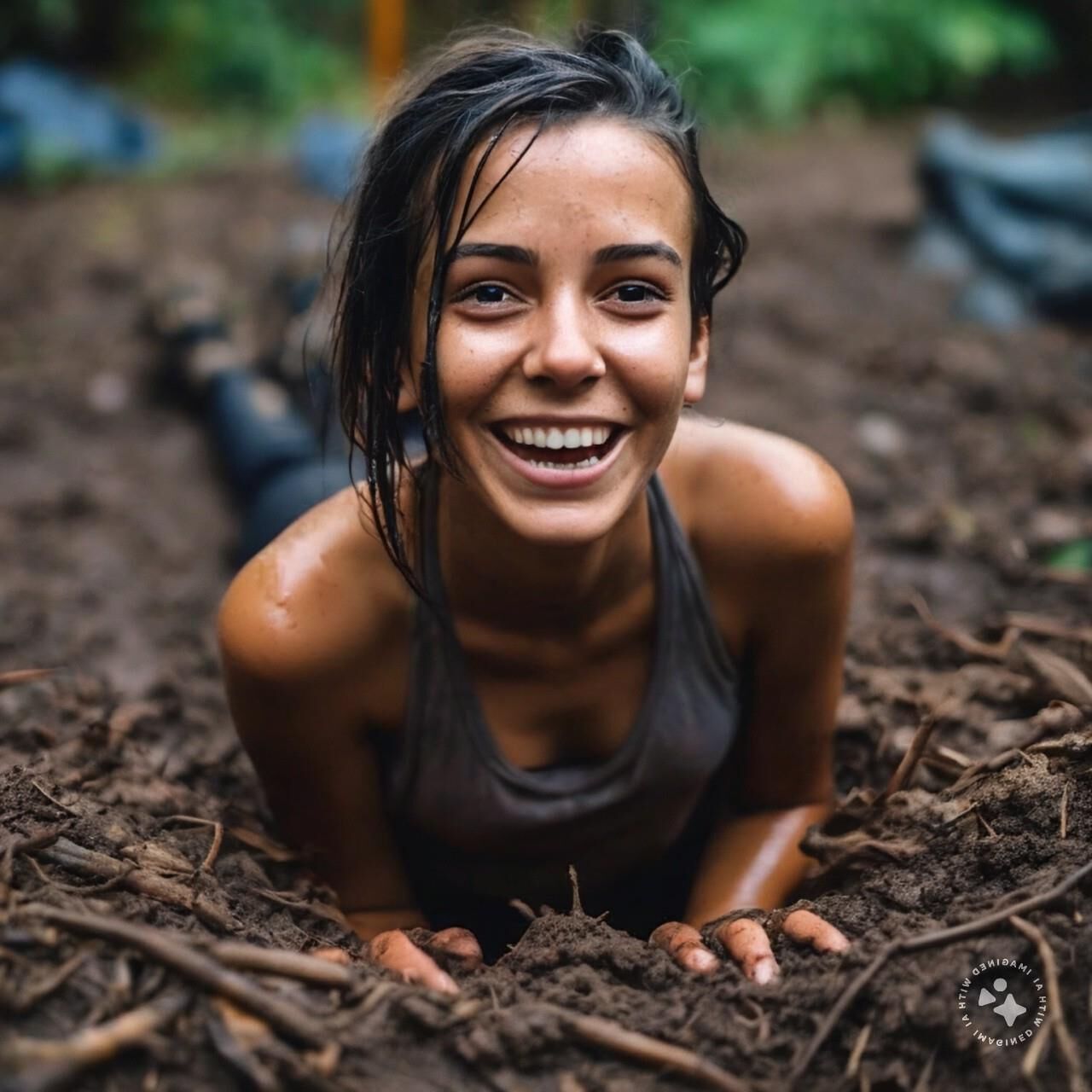 In the mud