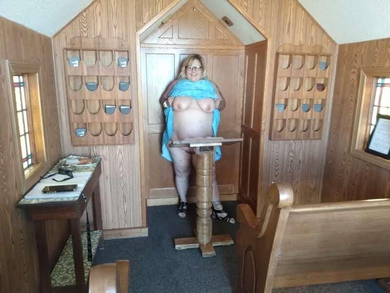 BBW brat PoppyJay NAKED in a CHAPEL 