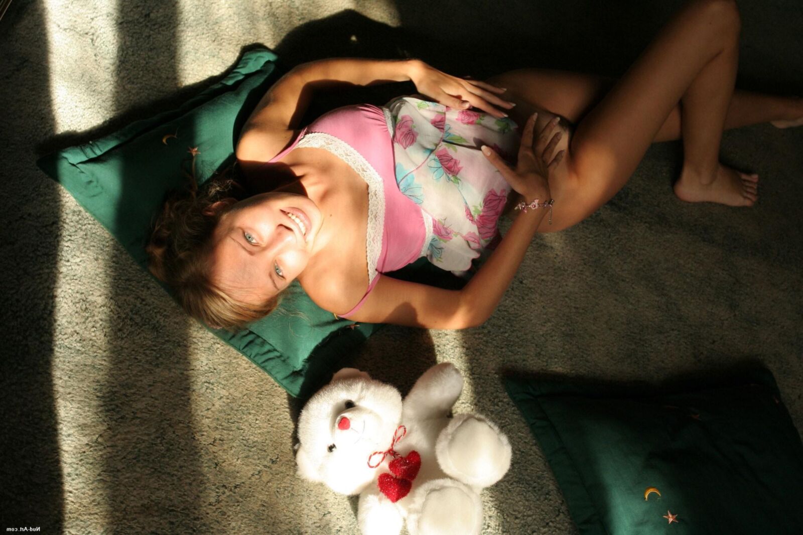 Nud Art Margo On the Floor with a Bear Photos Px