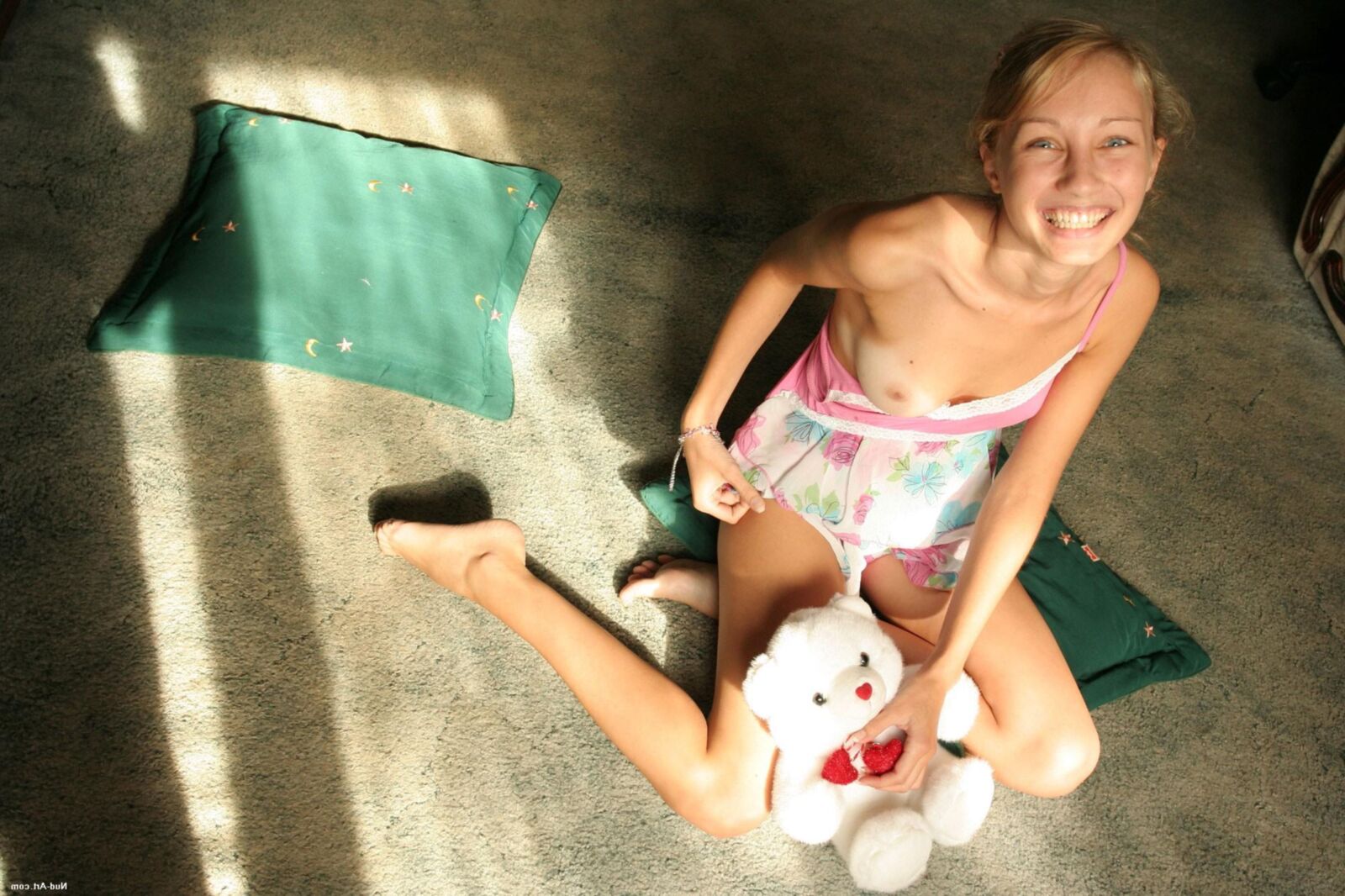 Nud Art Margo On the Floor with a Bear Photos Px