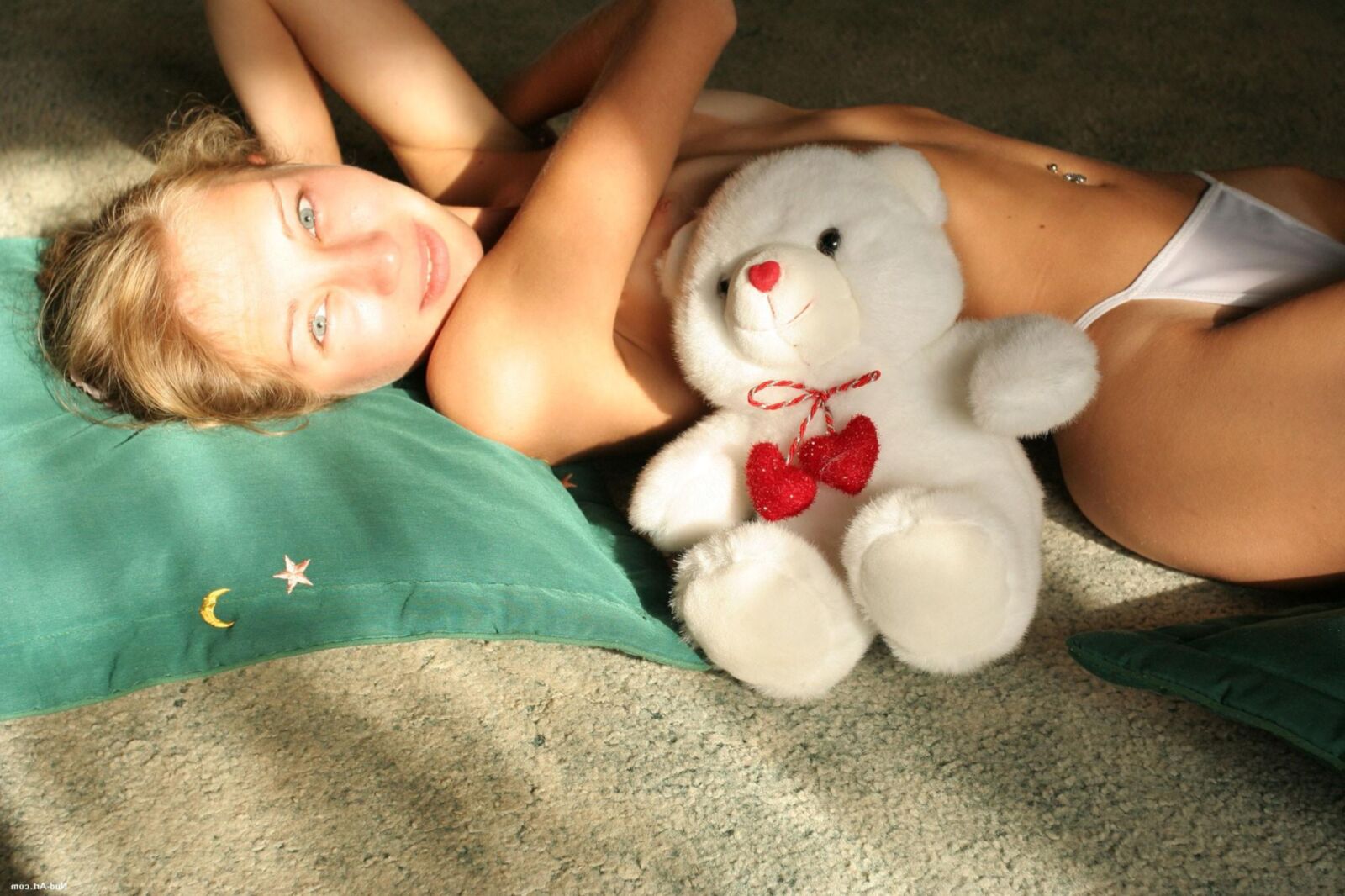 Nud Art Margo On the Floor with a Bear Photos Px