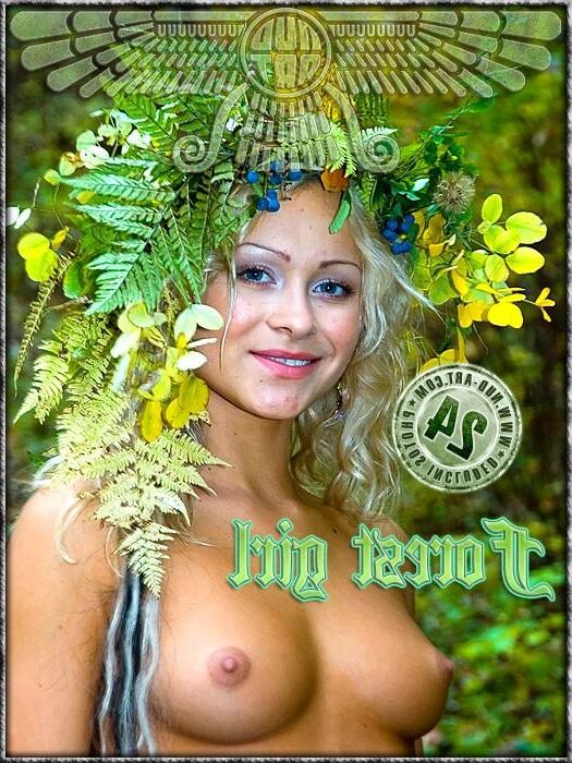 Nud art albina floresta menina x