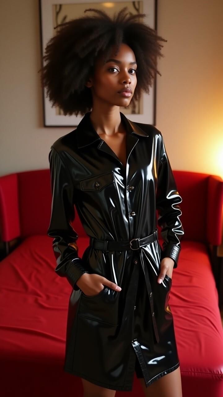 Mesdames dans des robes en latex