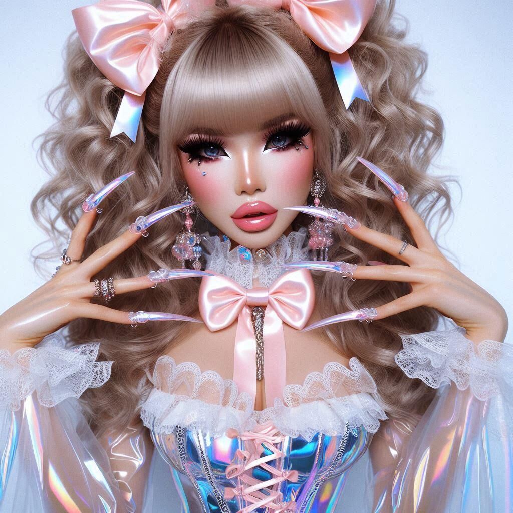 ULTRA FEM AI ART Slutty made up dolls