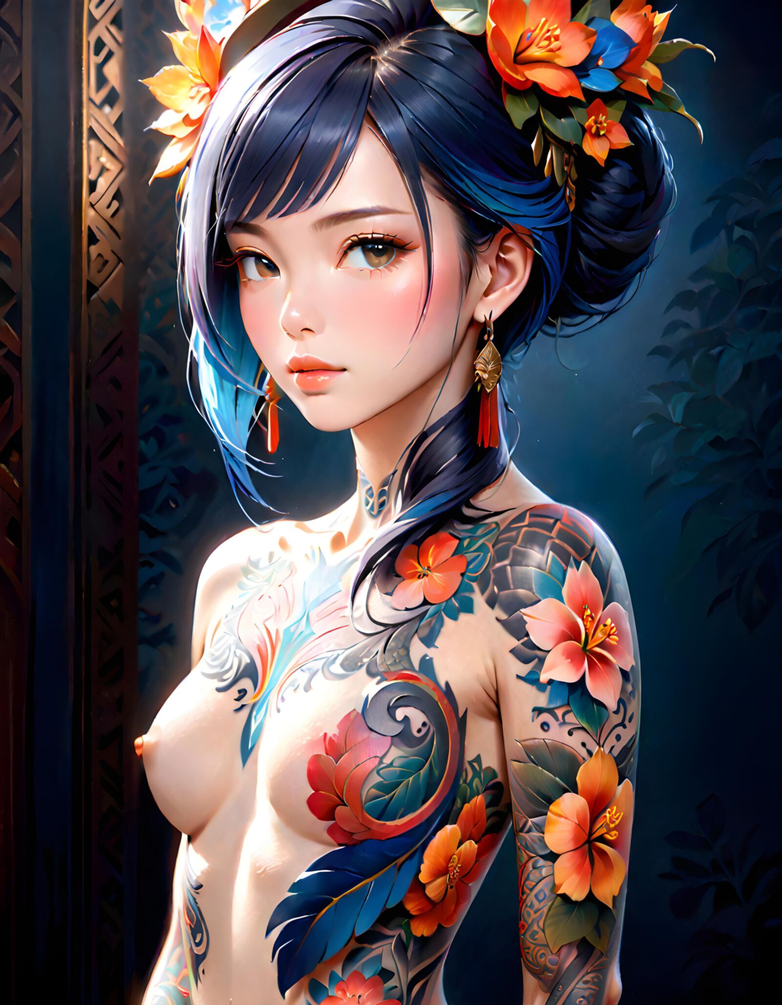 Tattooed Anime Girl