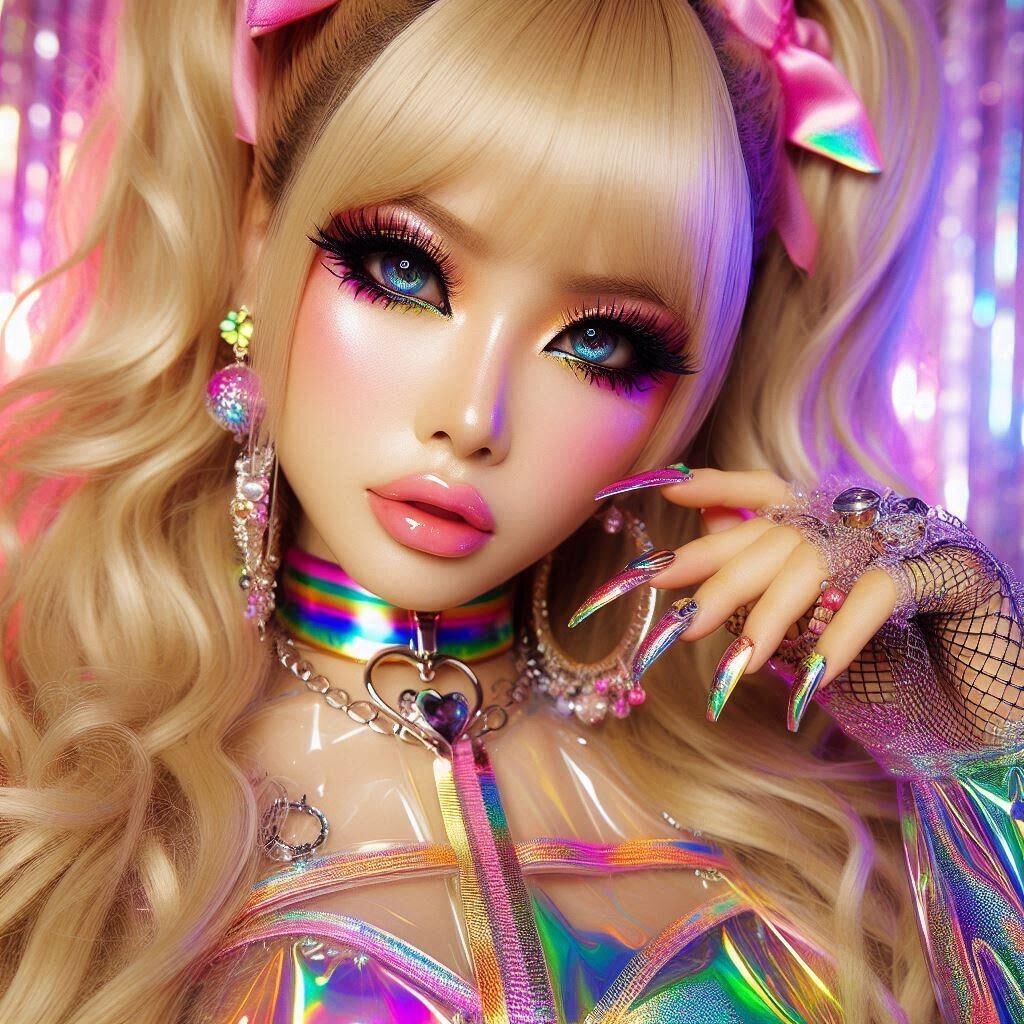 ULTRA FEM AI ART Slutty made up dolls