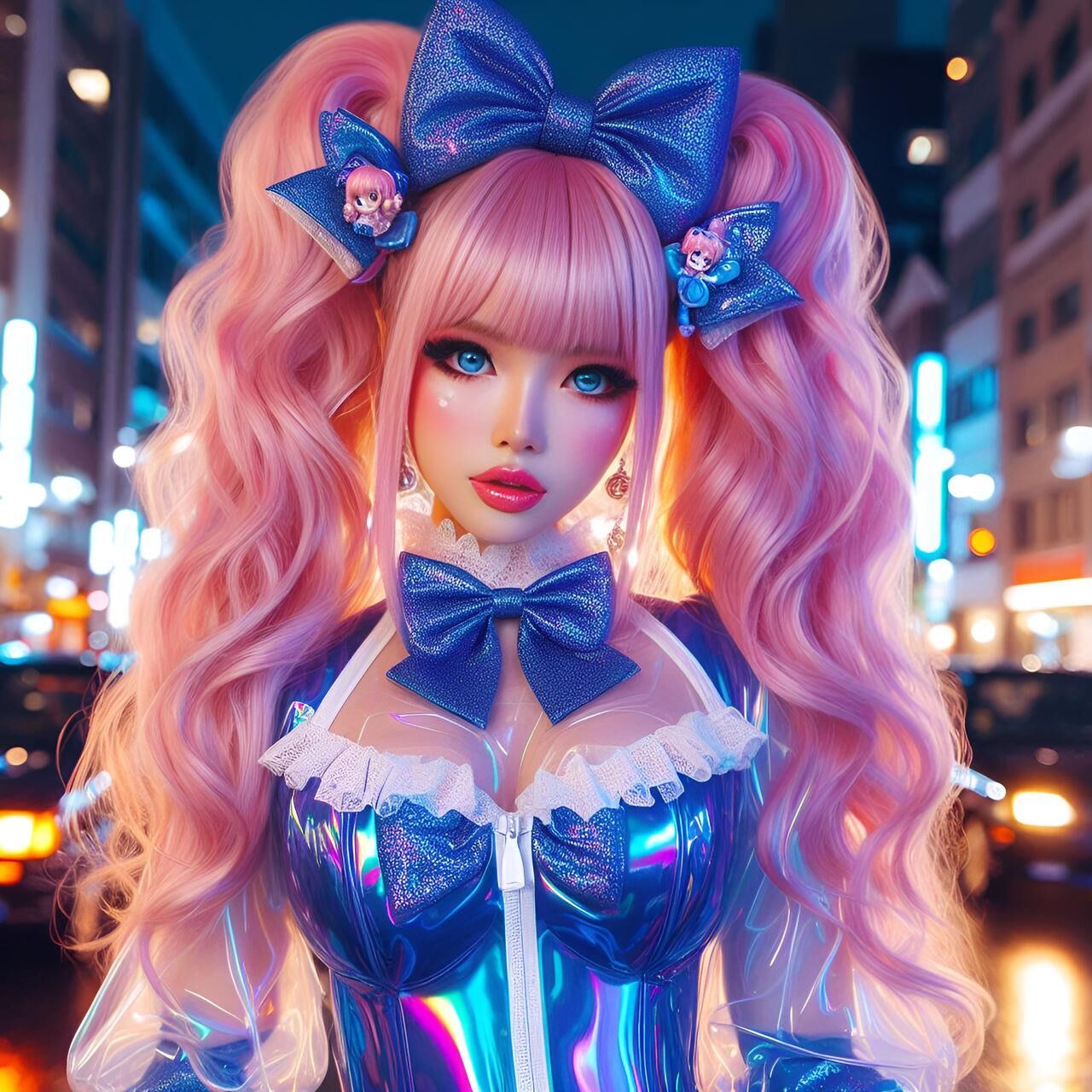 ULTRA FEM AI ART Slutty made up dolls