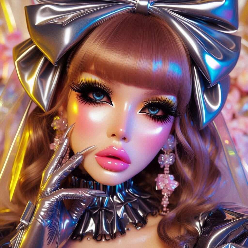 ULTRA FEM AI ART Slutty made up dolls