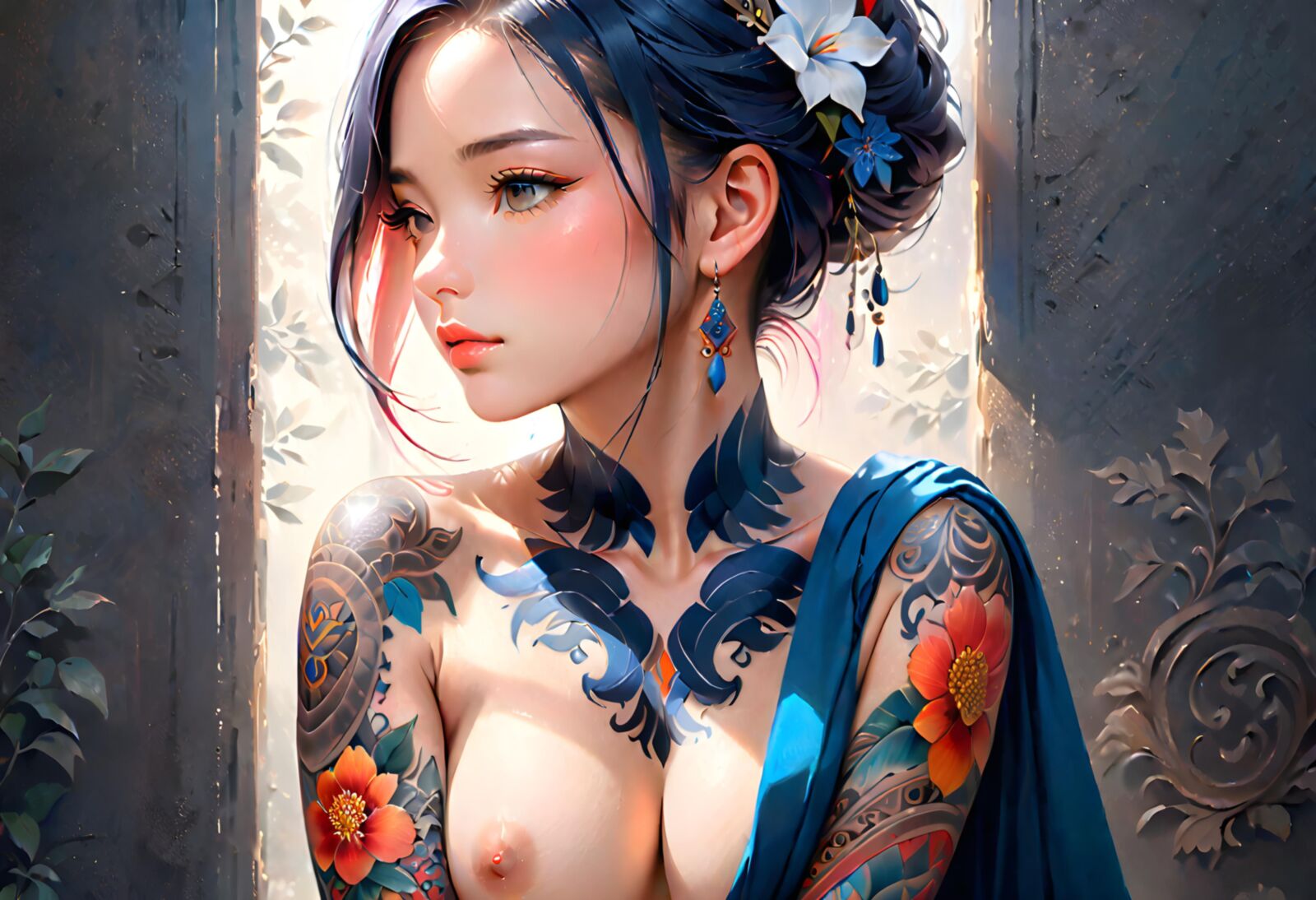 Chica de anime tatuada