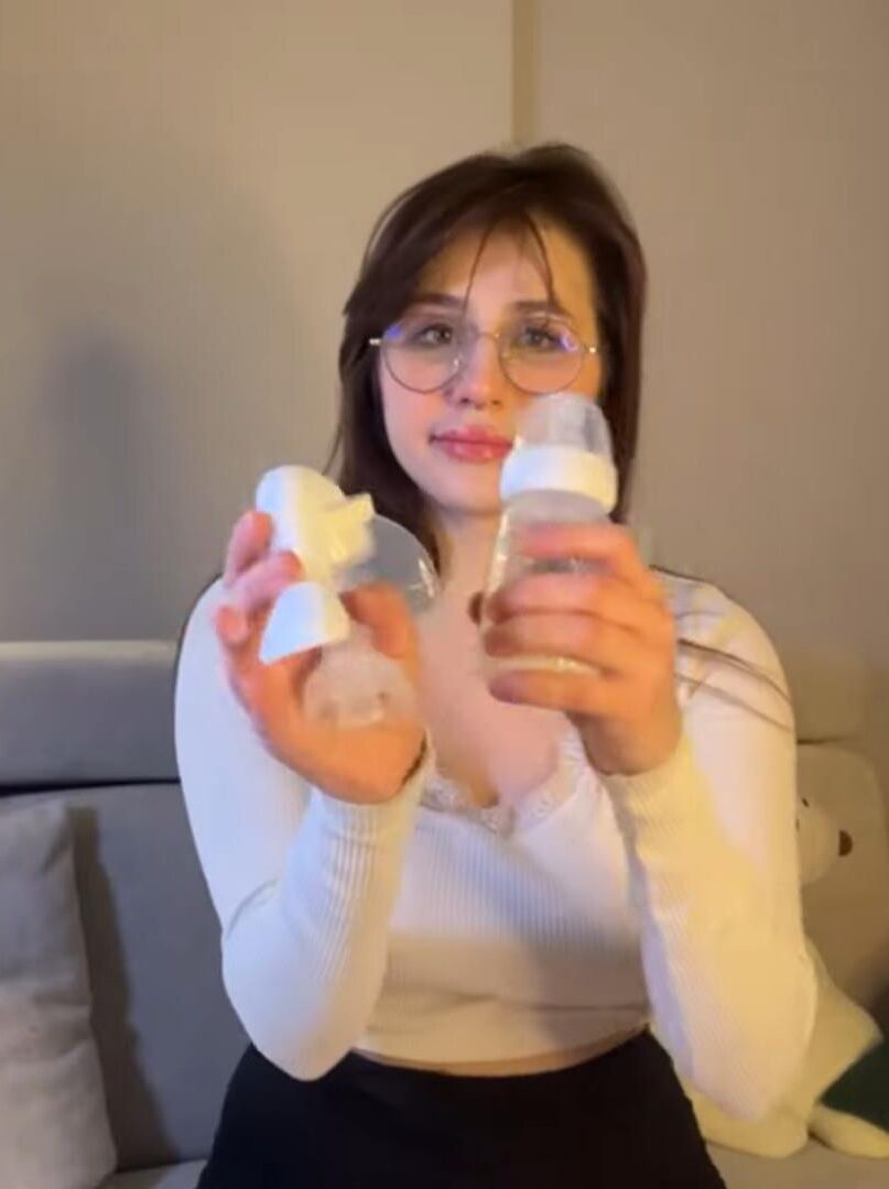 Lady's milking tits