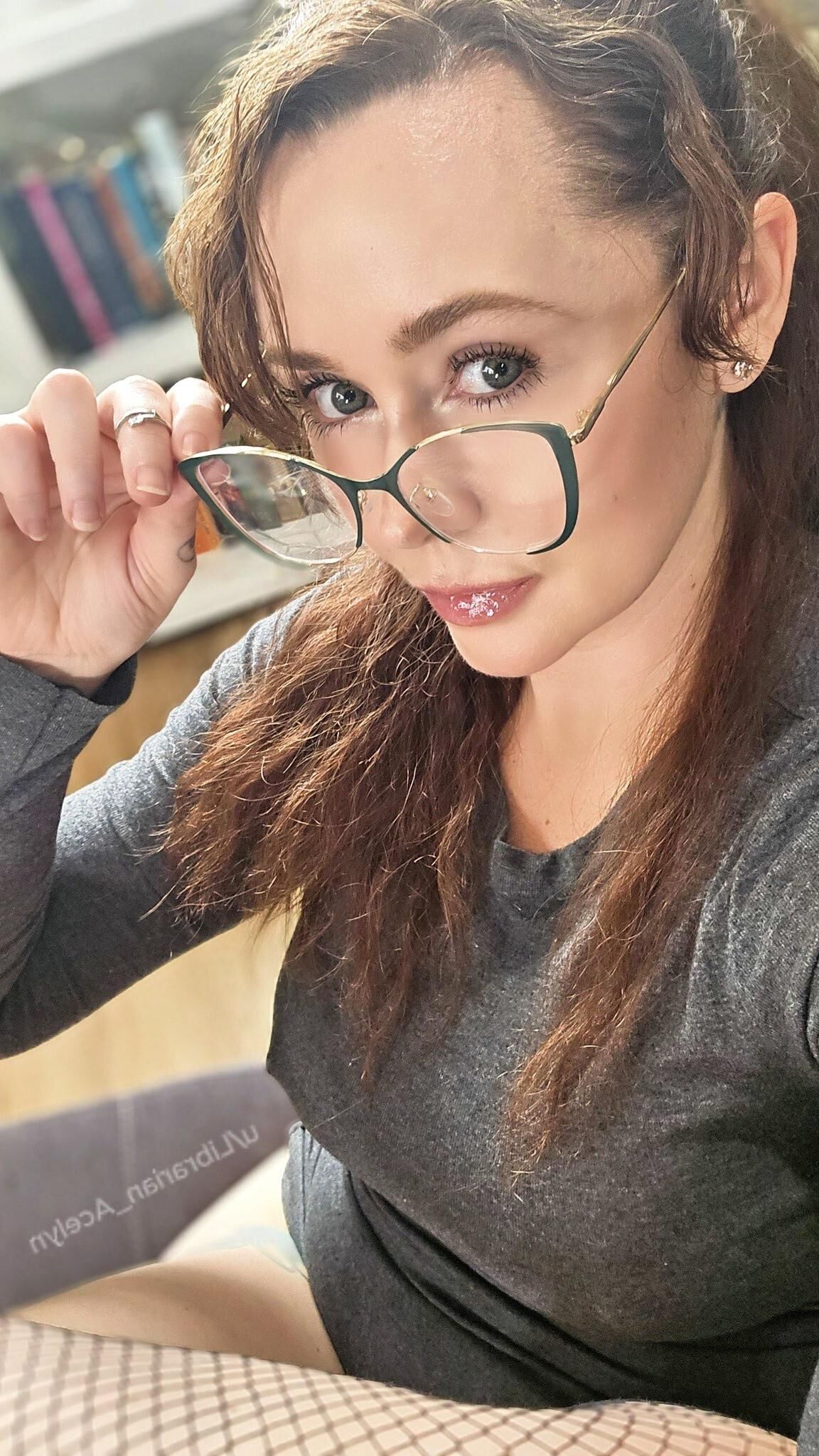 Aceliyn Librarian Big Tits Sexy Milf with Glasses Mixed Shots