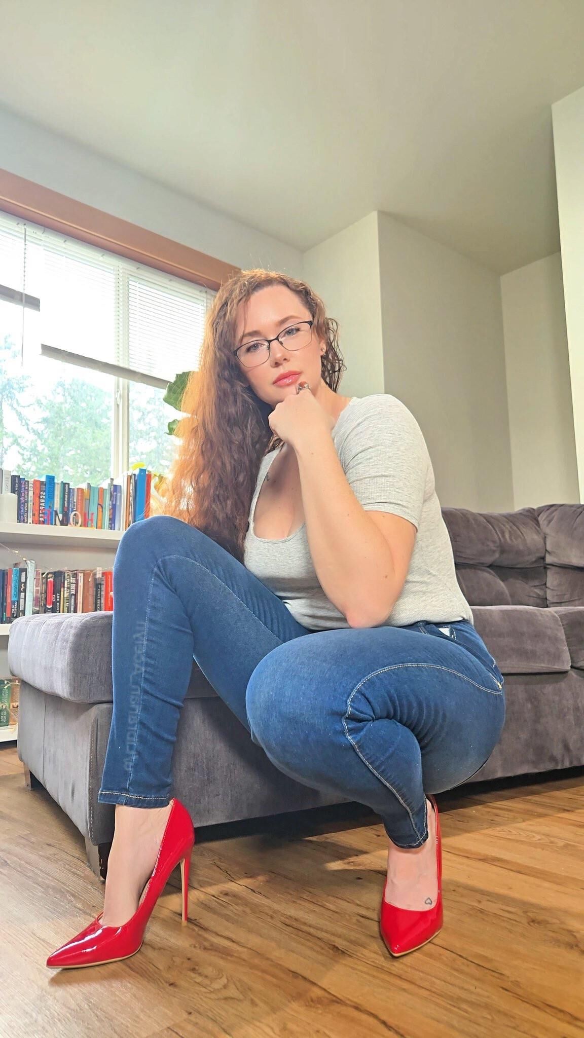 Aceliyn Librarian Big Tits Sexy Milf with Glasses Mixed Shots