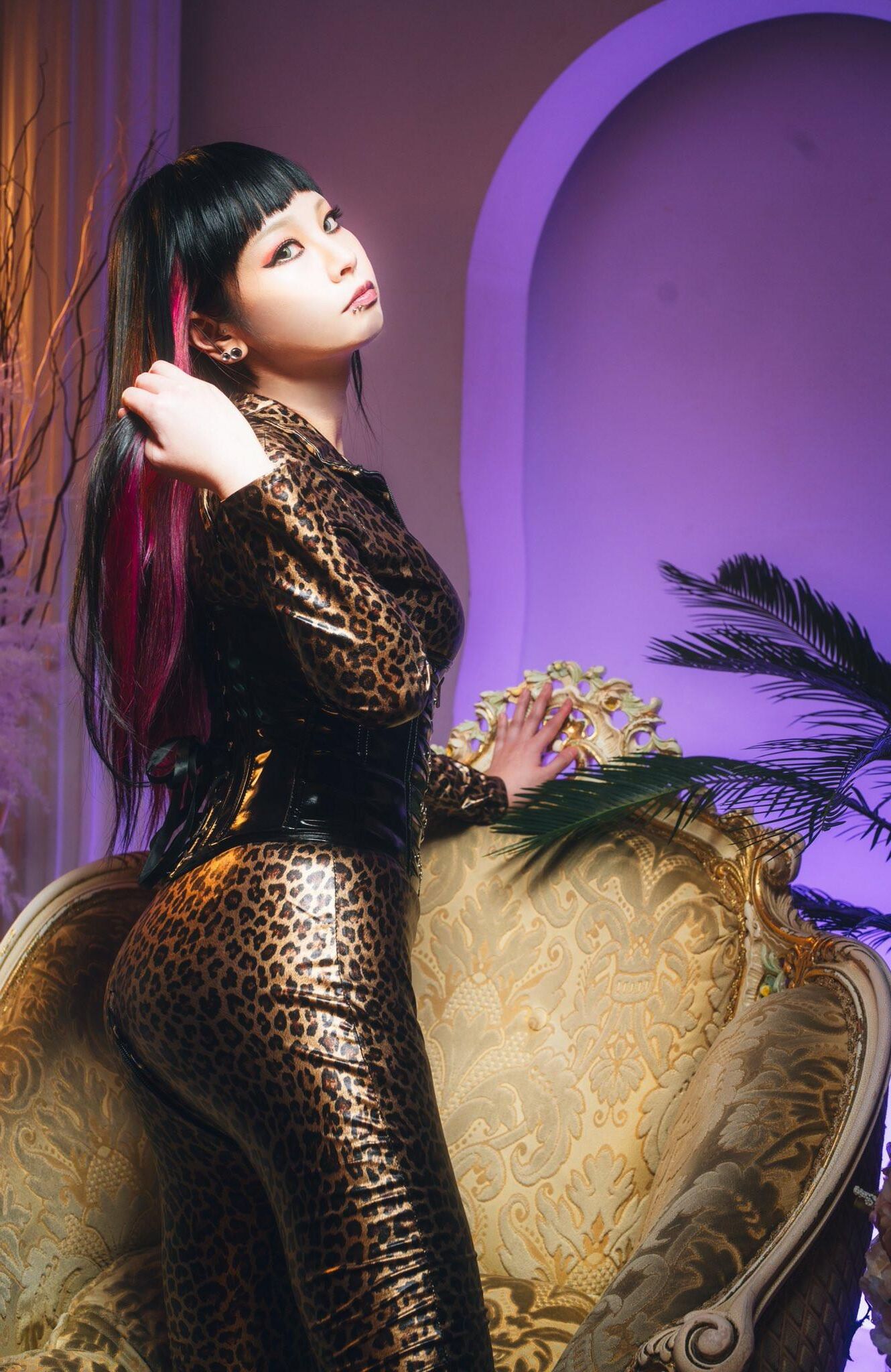Asian, Lack, Nylons 