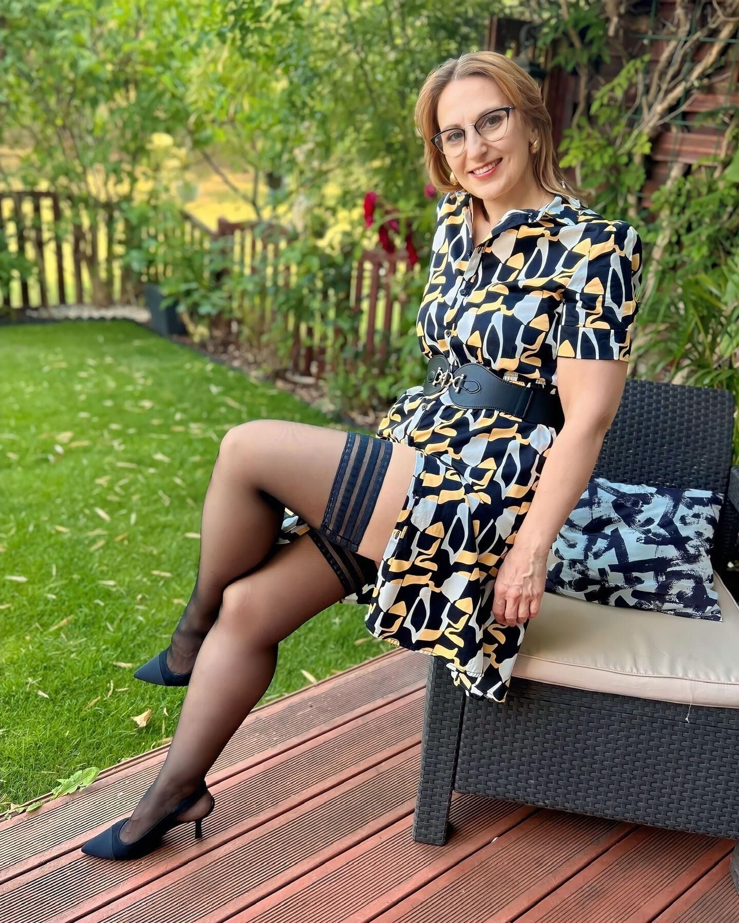 Milf, Mature,Lack, Nylons 