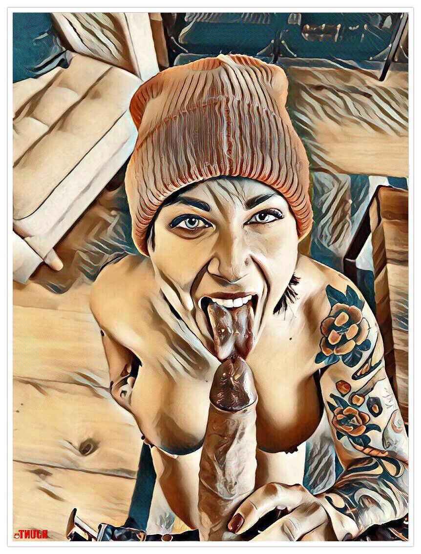 Art porn (drawing and painting effect)