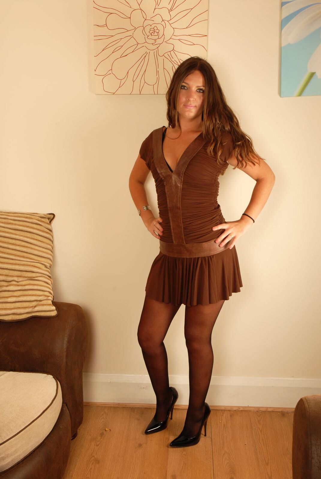 Strumpfhose mit High Heels