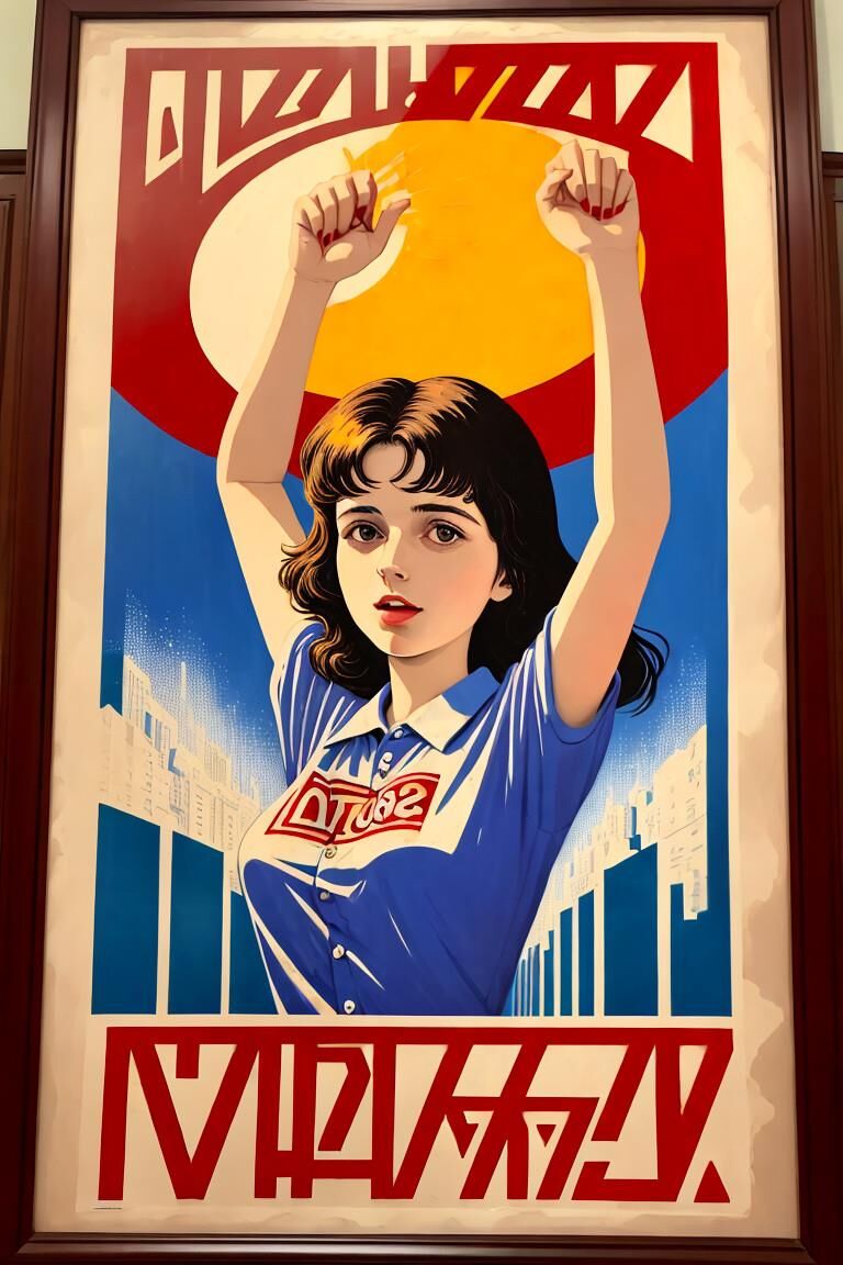 AI Soviet trade union activist girls
