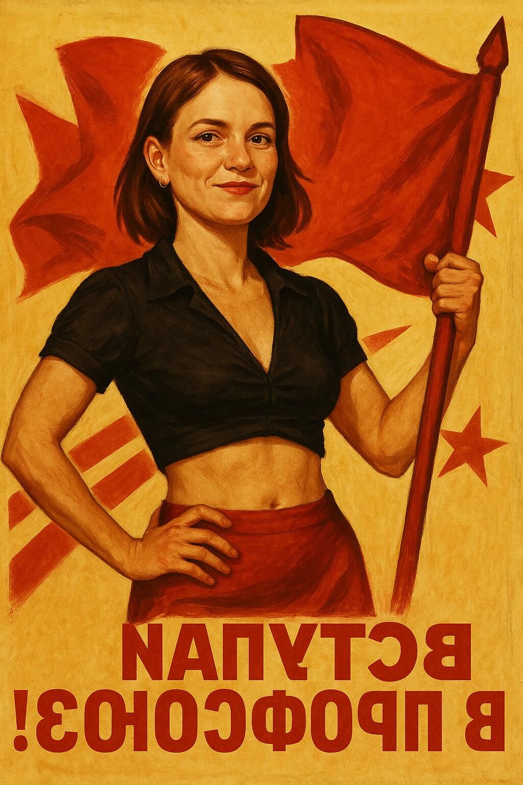 AI Soviet trade union activist girls