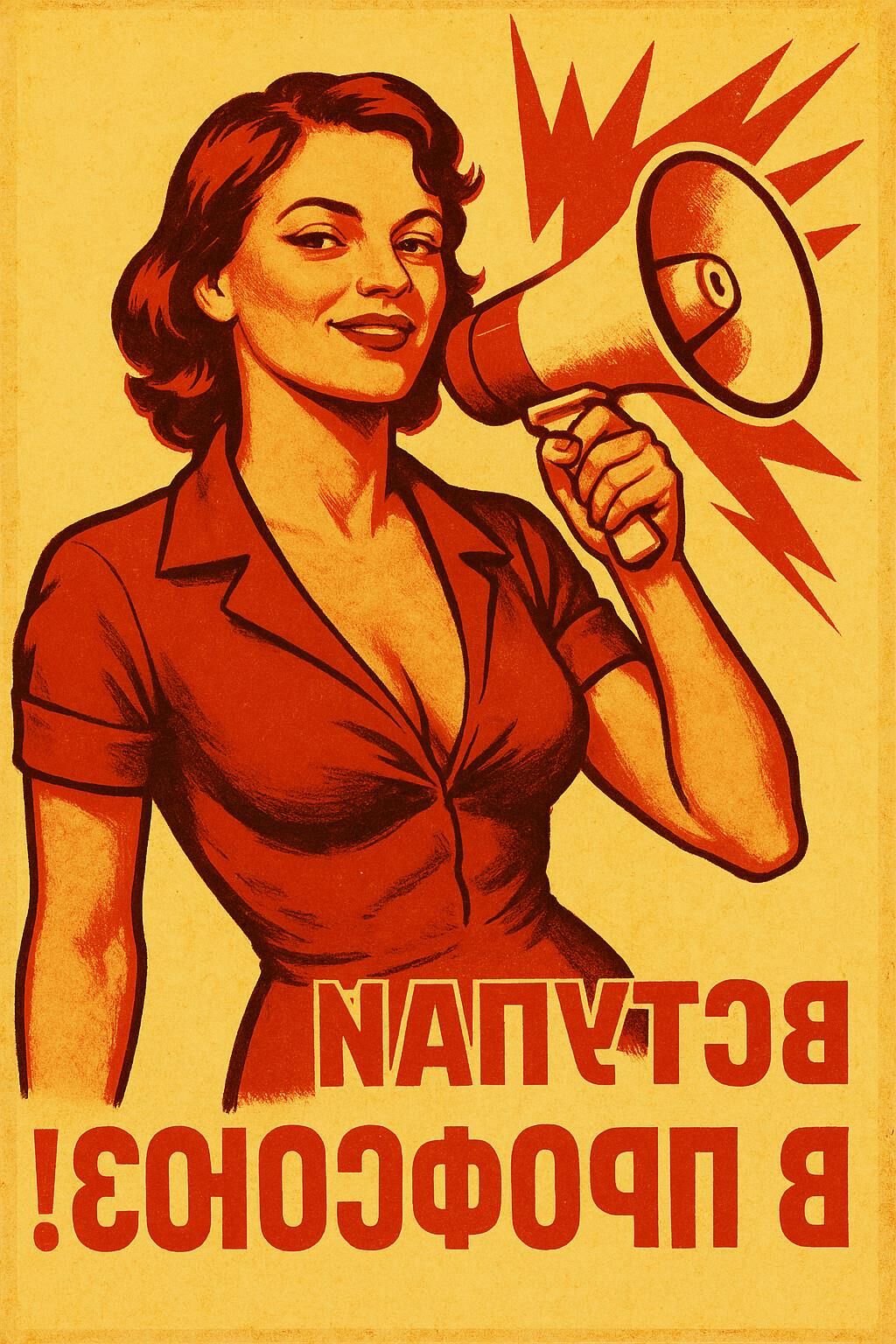 AI Soviet trade union activist girls