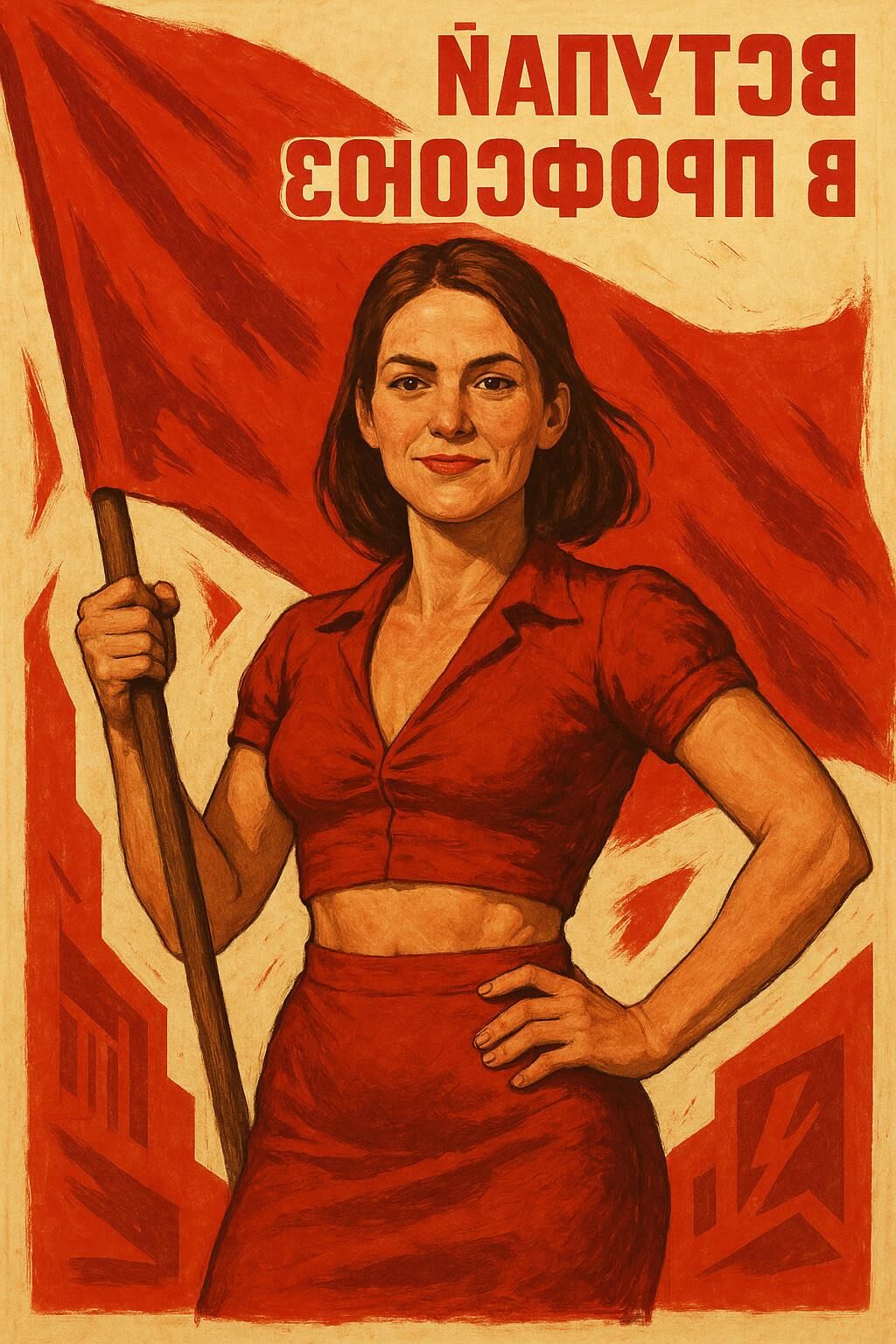 AI Soviet trade union activist girls