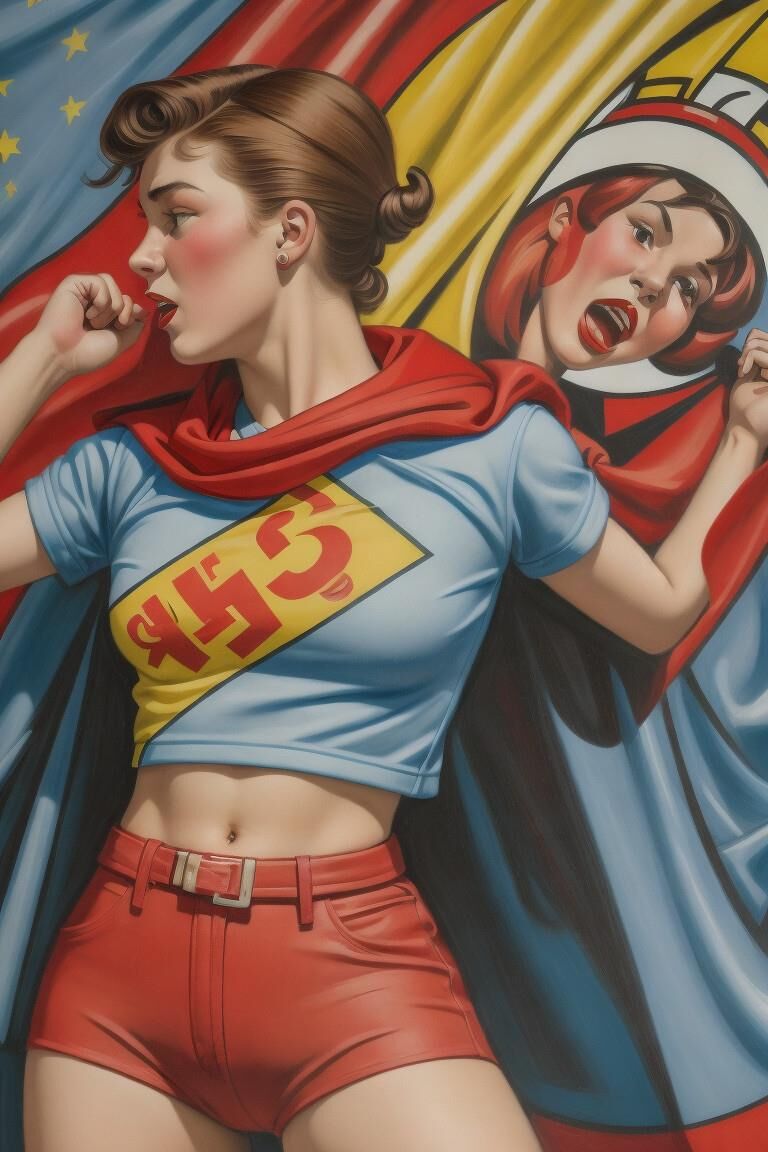 AI Soviet trade union activist girls