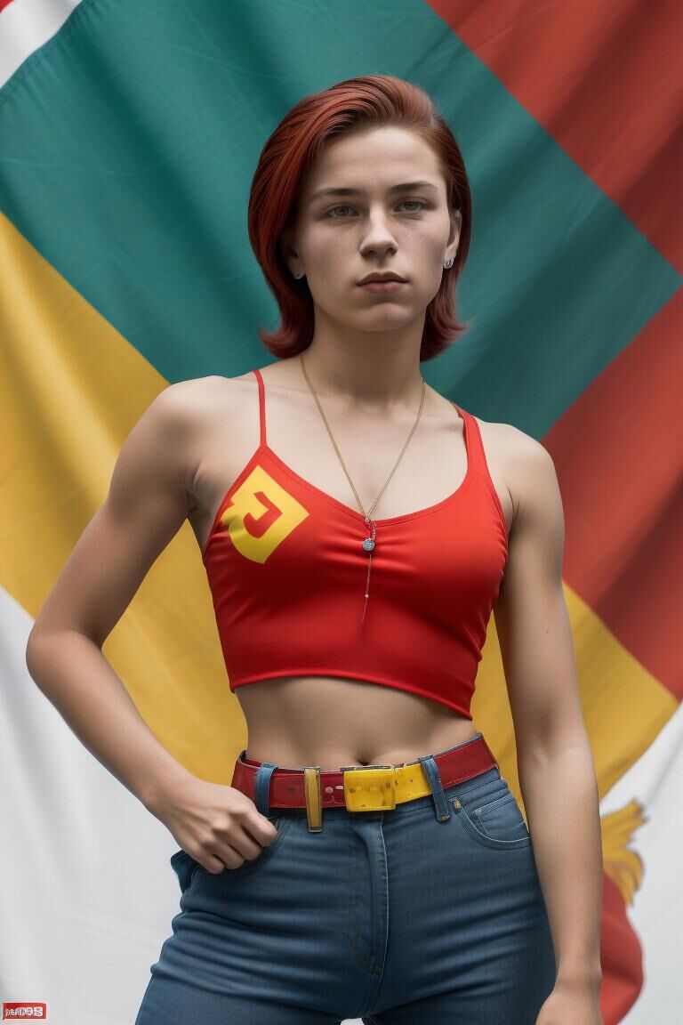 AI Soviet trade union activist girls
