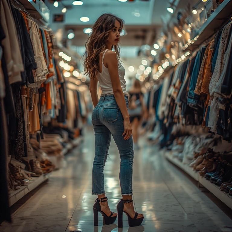 TIGHT JEANS GIRL