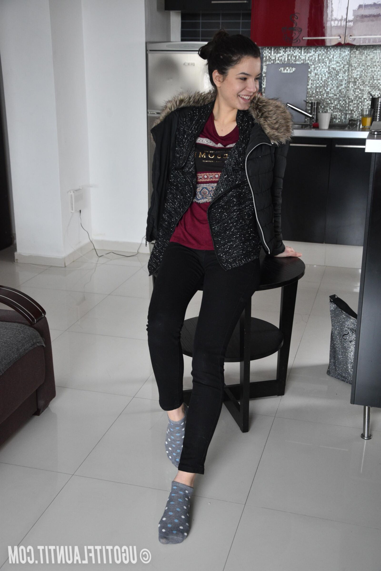 você pegou isso, lucie em ambientes fechados, defina parte