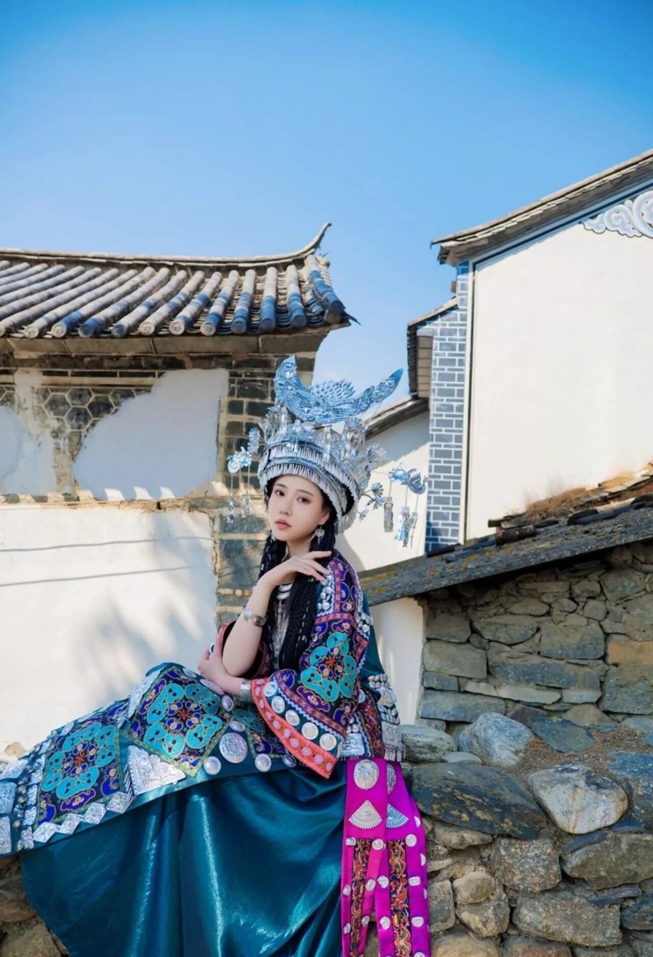 Chinese Cutie in Traditional Hmong Dress