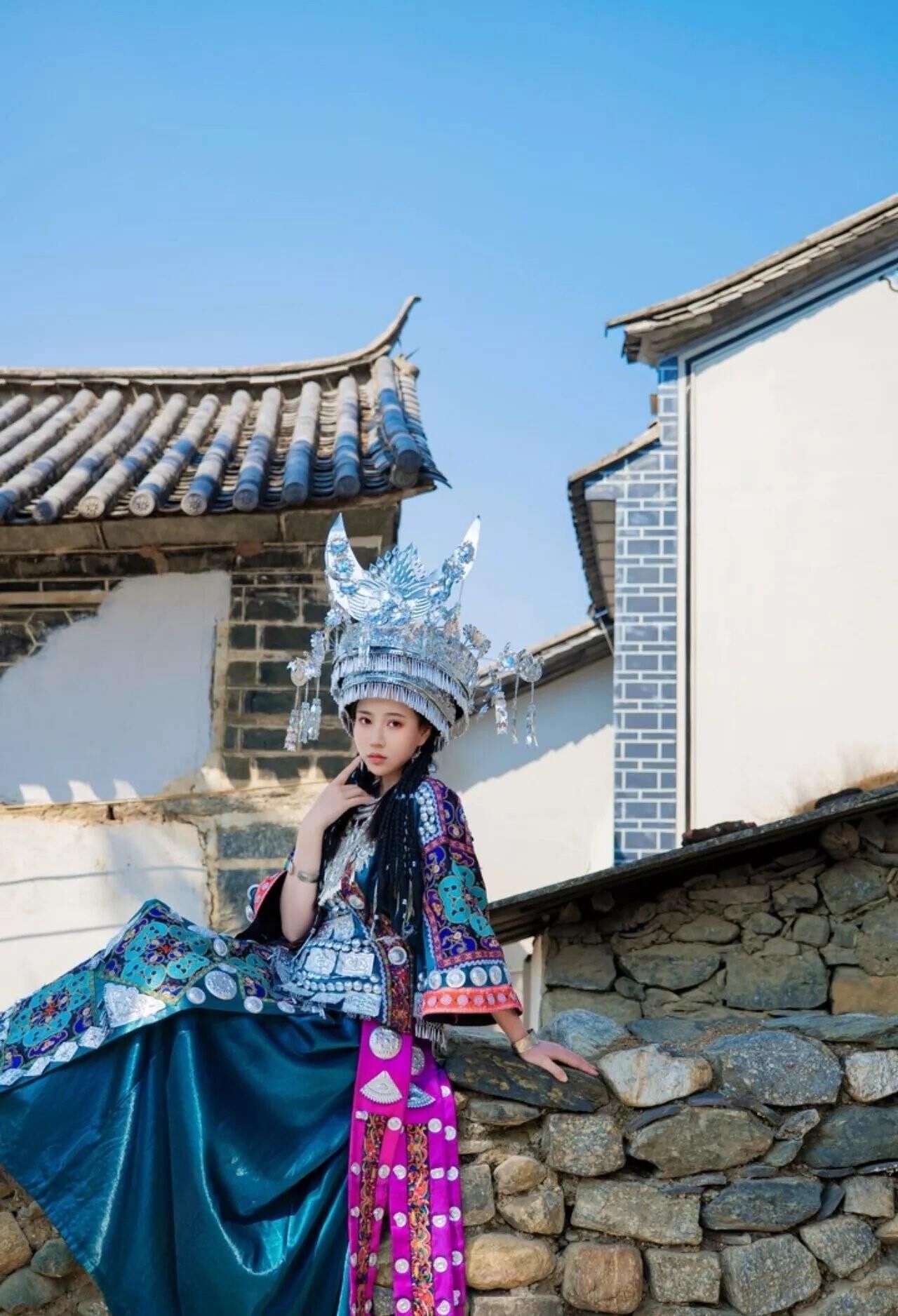 Chinese Cutie in Traditional Hmong Dress