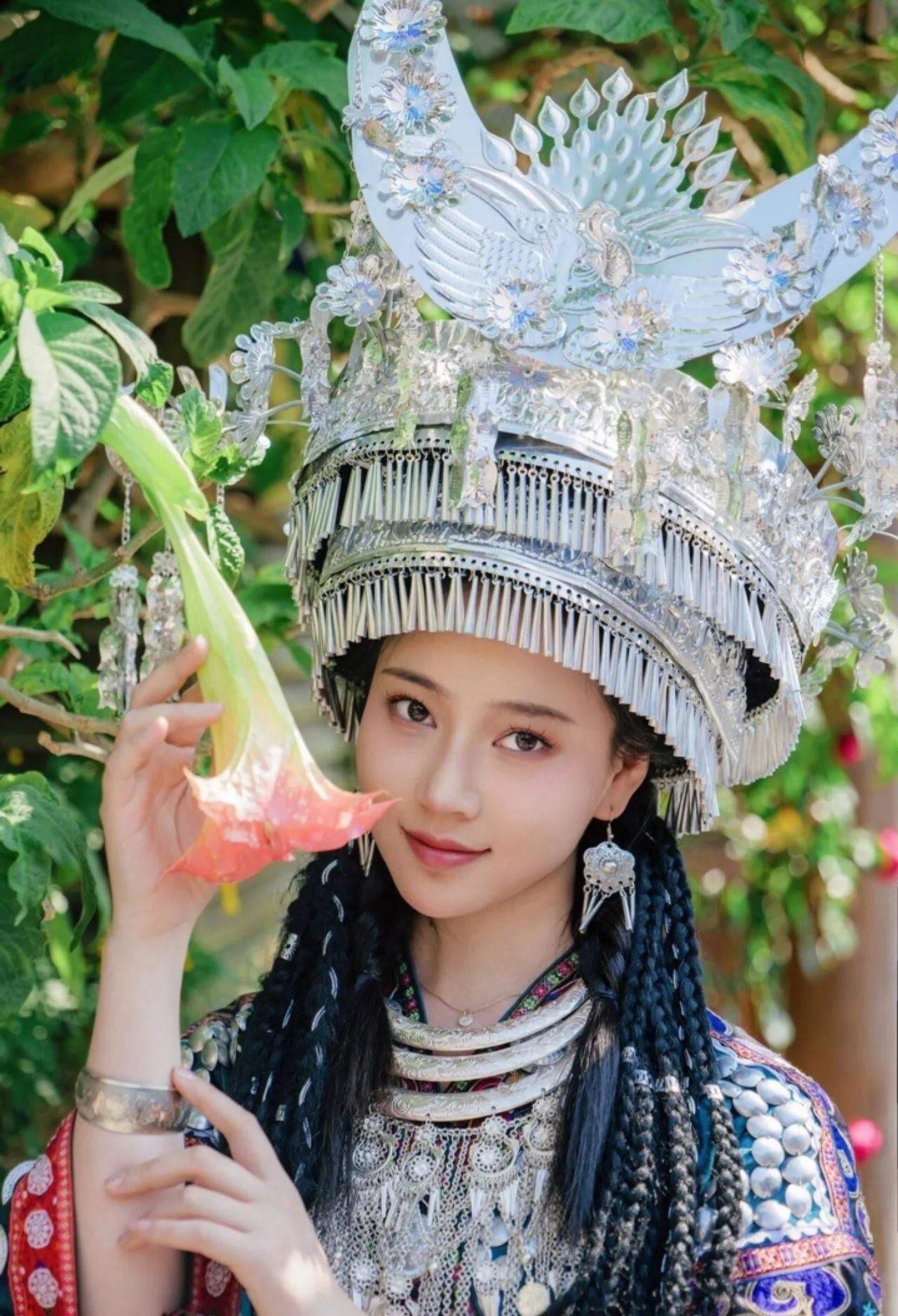 Chinese Cutie in Traditional Hmong Dress