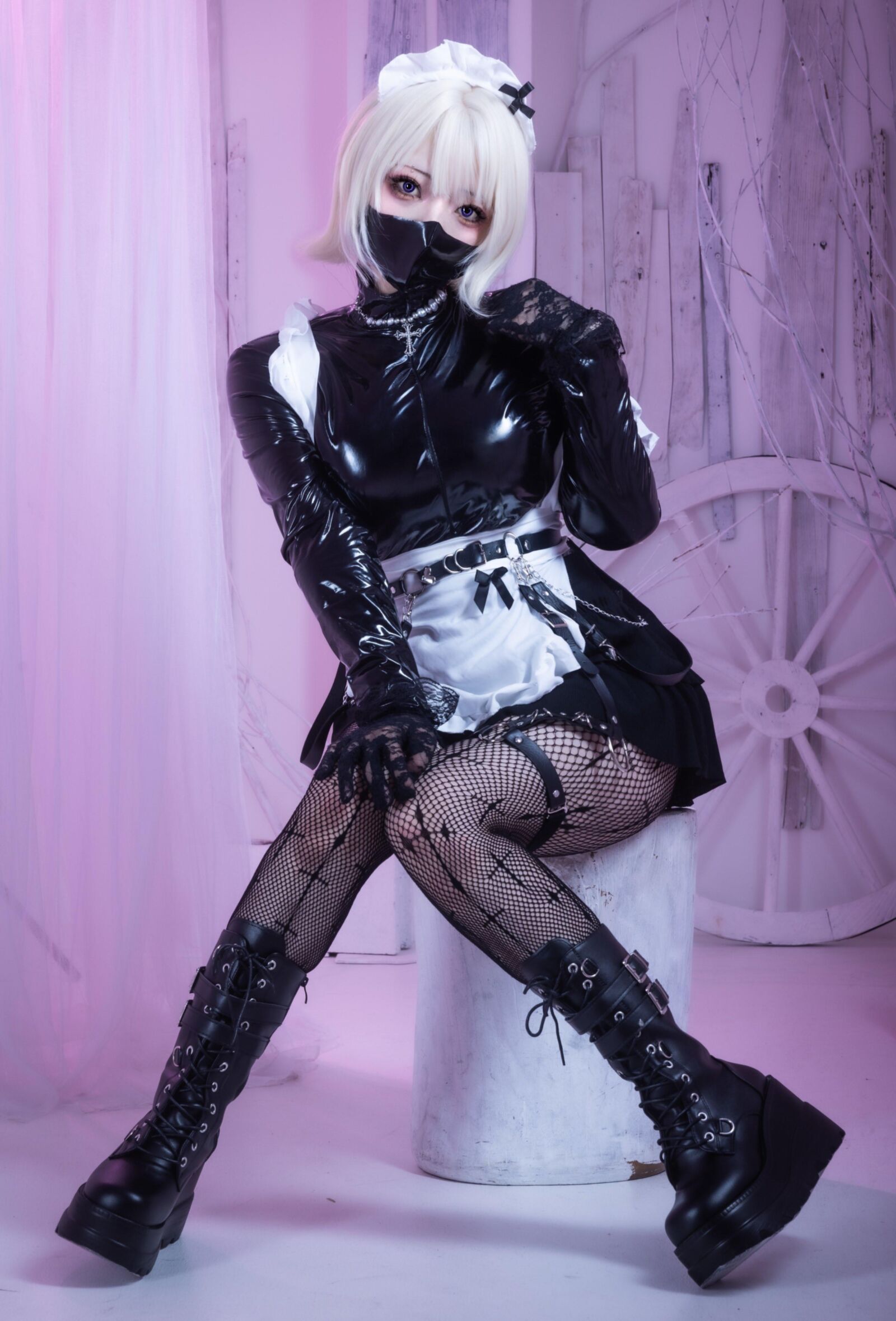 Asian, Lack, Nylons 
