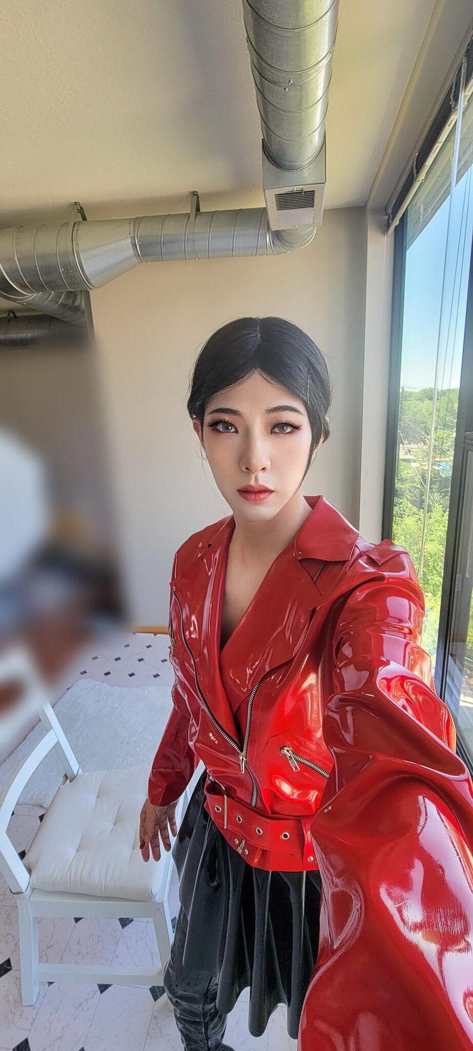 Asian, Lack, Nylons 