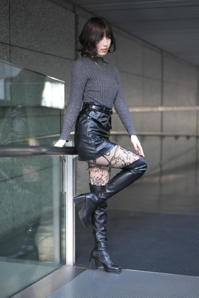Asian, Lack, Nylons 