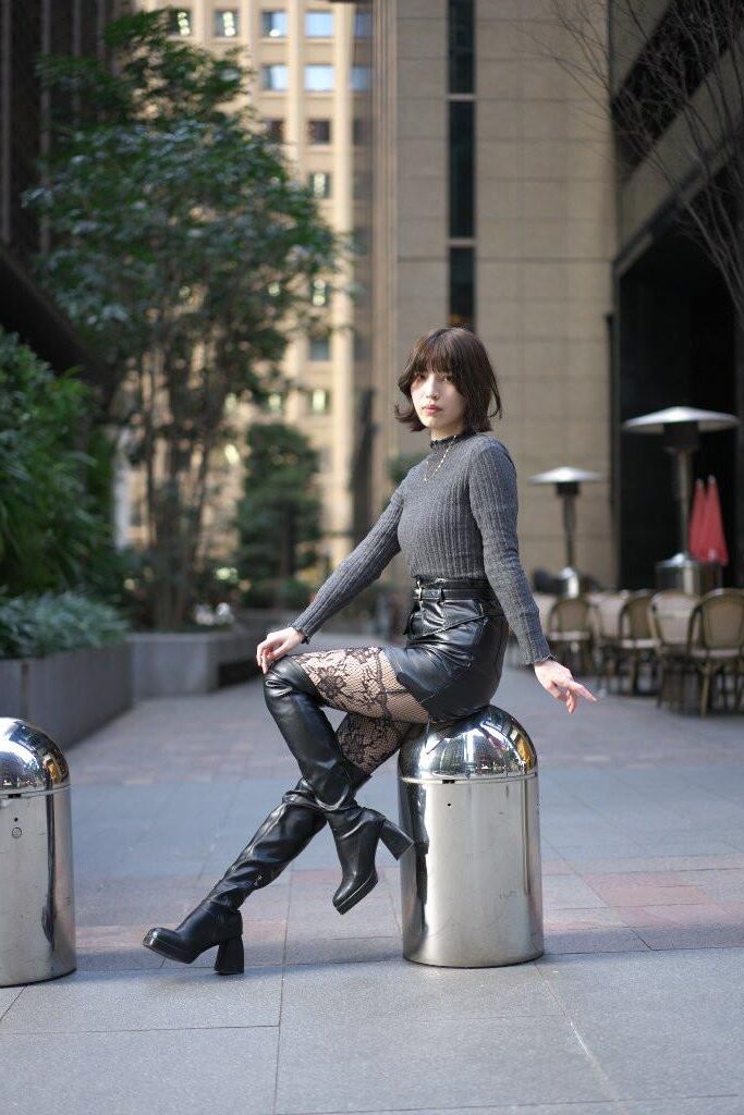 Asian, Lack, Nylons 