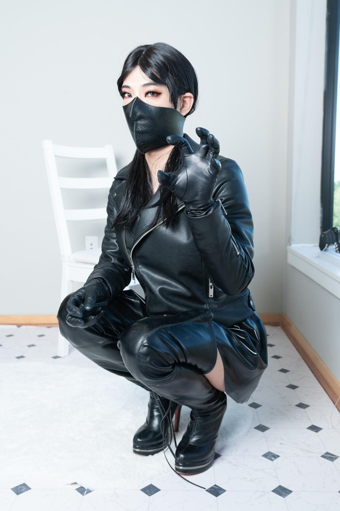 Asian, Lack, Nylons 