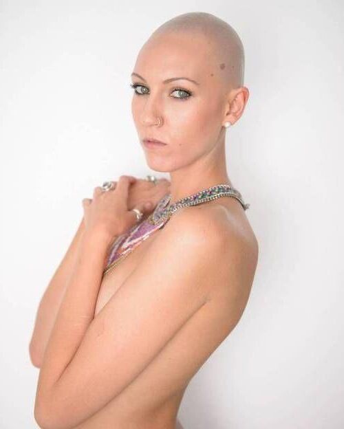 shaved head