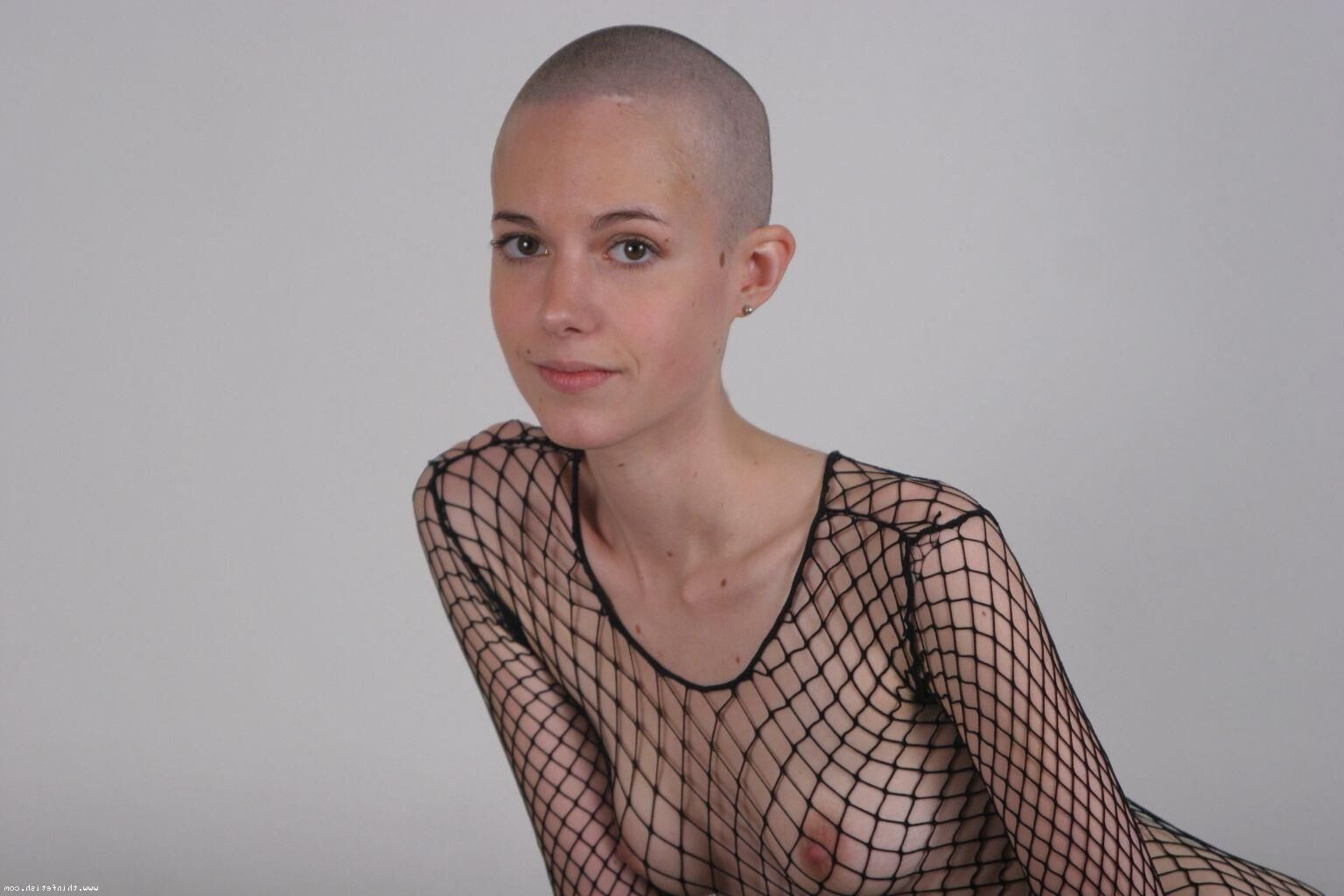 shaved head