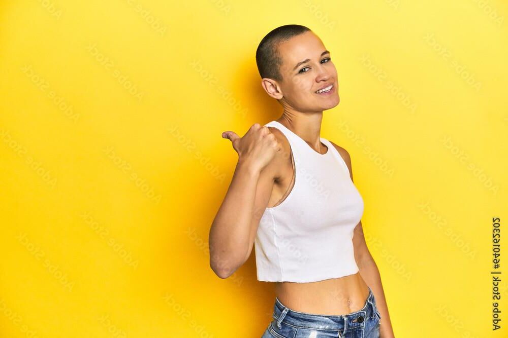 shaved head