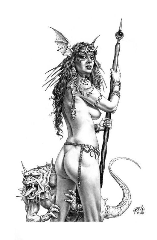 Girls in fantasy role playing art