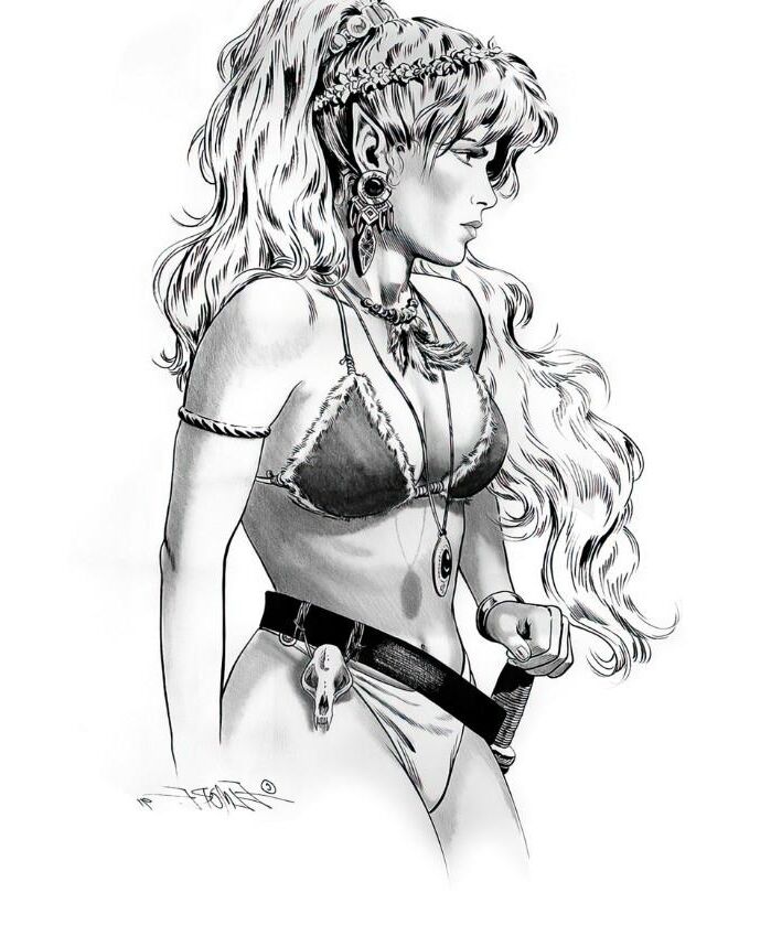 Girls in fantasy role playing art