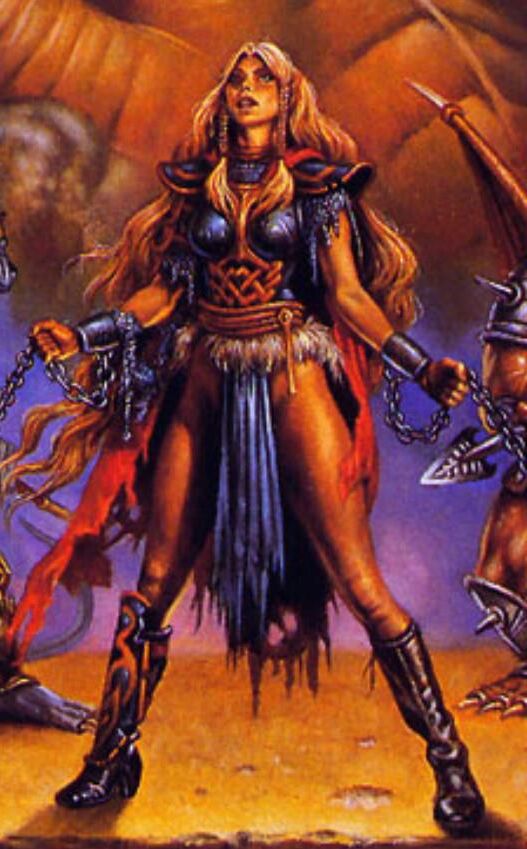 Girls in fantasy role playing art