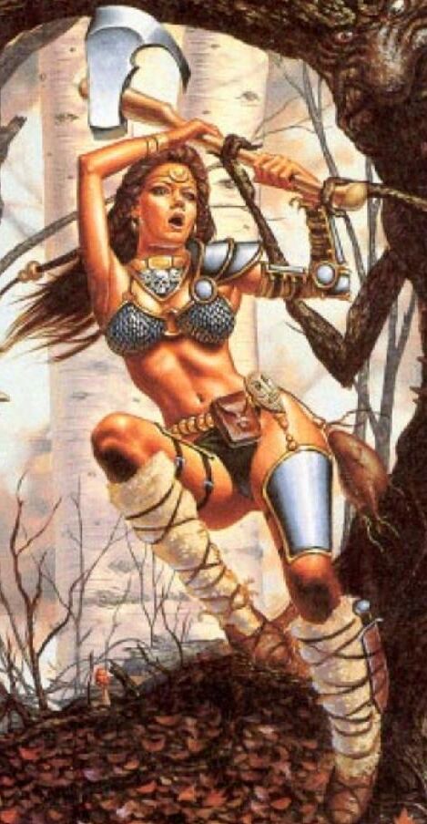 Girls in fantasy role playing art