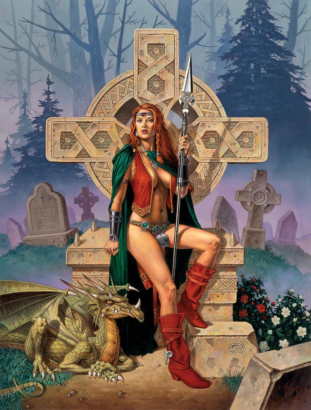 Girls in fantasy role playing art