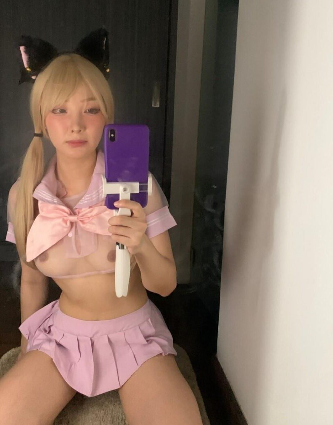 Linda puta japonesa de cosplay