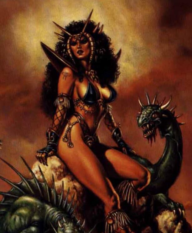 Girls in fantasy role playing art