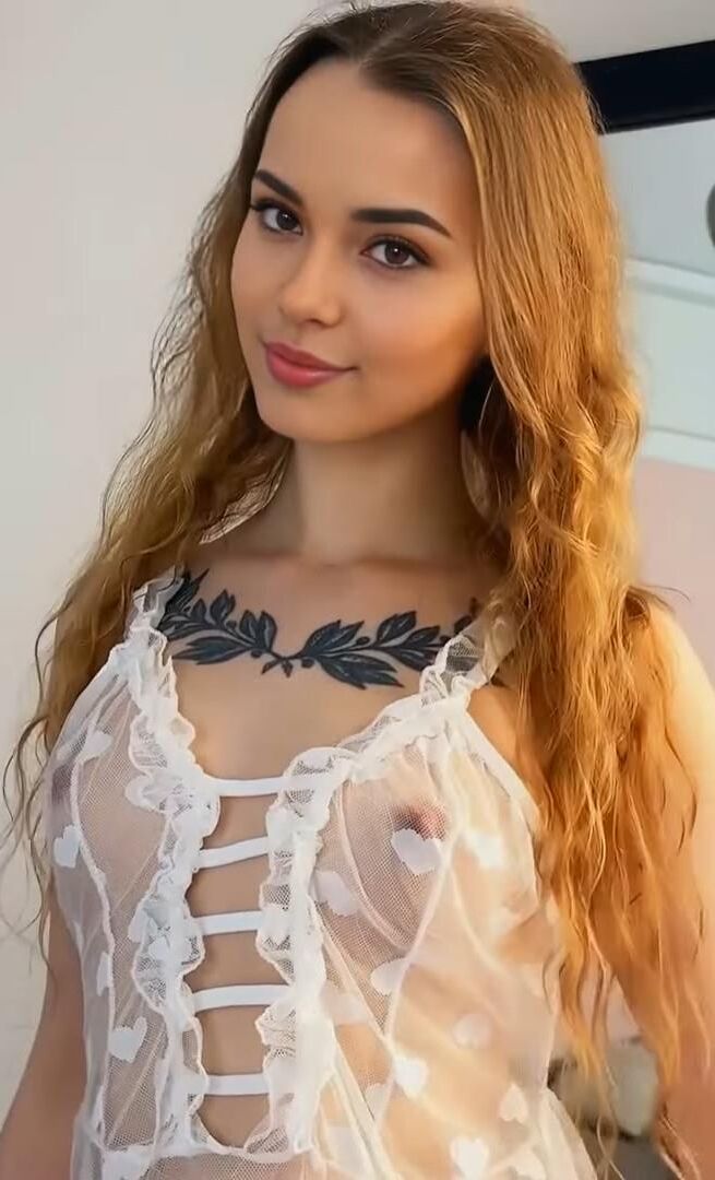 Girls in see through top
